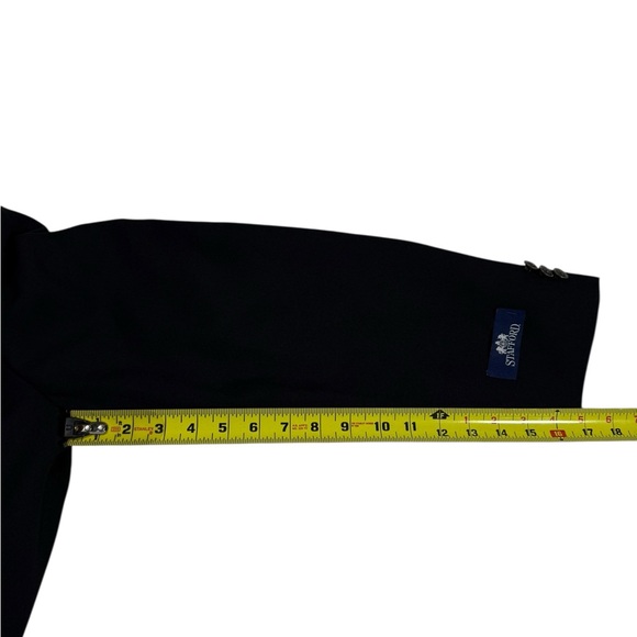 Stafford Ease Men’s Black Blazer 40R Wool Blend Stretch Sport Coat Jacket NWT - Picture 5 of 9